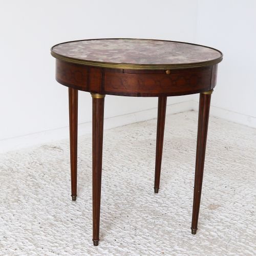 FRENCH 19TH CENTURY GUERIDON TABLE BRECCIA VIOLETTA MARBLE TOP - ADDITIONAL PHOTO 3