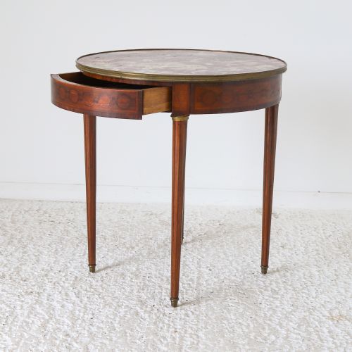 FRENCH 19TH CENTURY GUERIDON TABLE BRECCIA VIOLETTA MARBLE TOP - ADDITIONAL PHOTO 4
