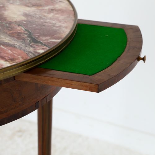 FRENCH 19TH CENTURY GUERIDON TABLE BRECCIA VIOLETTA MARBLE TOP - ADDITIONAL PHOTO 5