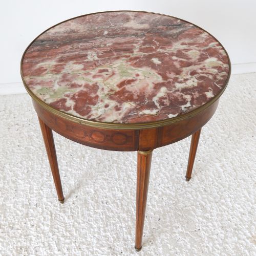 FRENCH 19TH CENTURY GUERIDON TABLE BRECCIA VIOLETTA MARBLE TOP - ADDITIONAL PHOTO 6