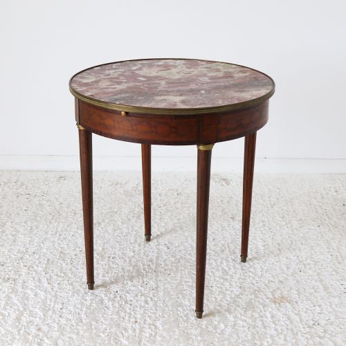 FRENCH 19TH CENTURY GUERIDON TABLE BRECCIA VIOLETTA MARBLE TOP - ADDITIONAL PHOTO 9