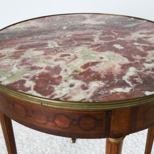 FRENCH 19TH CENTURY GUERIDON TABLE BRECCIA VIOLETTA MARBLE TOP - ADDITIONAL PHOTO 13