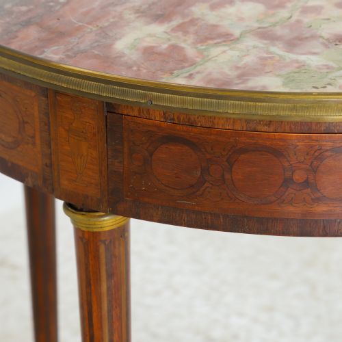 FRENCH 19TH CENTURY GUERIDON TABLE BRECCIA VIOLETTA MARBLE TOP - ADDITIONAL PHOTO 14