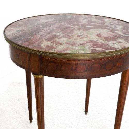 FRENCH 19TH CENTURY GUERIDON TABLE BRECCIA VIOLETTA MARBLE TOP - ADDITIONAL PHOTO 15