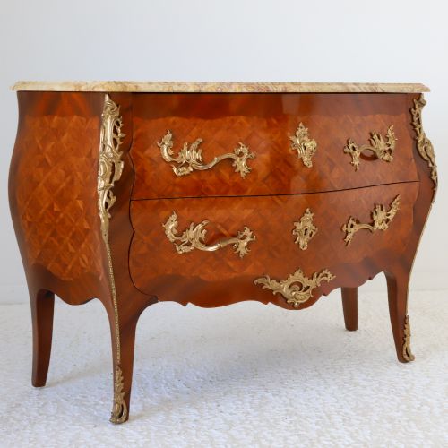 FRENCH COMMODE WITH PARQUETRY INLAY OF KINGWOOD AND TULIP WOOD - ADDITIONAL PHOTO 9
