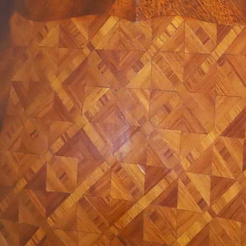 FRENCH COMMODE WITH PARQUETRY INLAY OF KINGWOOD AND TULIP WOOD - ADDITIONAL PHOTO 10