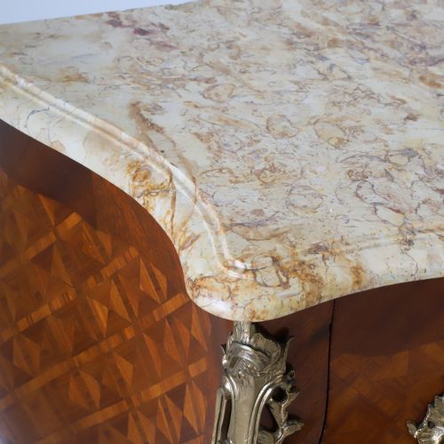 FRENCH COMMODE WITH PARQUETRY INLAY OF KINGWOOD AND TULIP WOOD - ADDITIONAL PHOTO 14