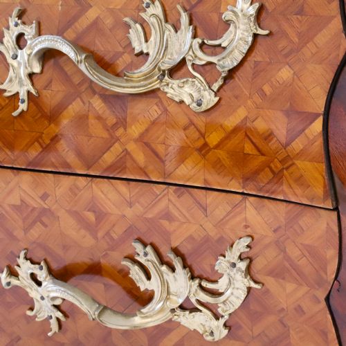 FRENCH COMMODE WITH PARQUETRY INLAY OF KINGWOOD AND TULIP WOOD - ADDITIONAL PHOTO 15