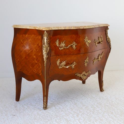 FRENCH COMMODE WITH PARQUETRY INLAY OF KINGWOOD AND TULIP WOOD - ADDITIONAL PHOTO 21