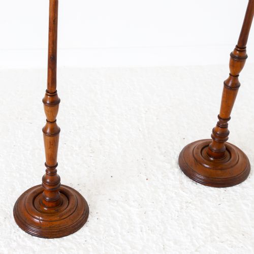 PAIR OF SATINWOOD EXQUISITELY EMBROIDERED POLE SCREENS - ADDITIONAL PHOTO 6