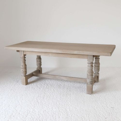 bleached french oak c 1930 refectory style farmhouse table sits 68 - CATEGORY: ANTIQUE TABLES - DATED 1930