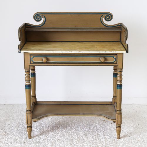 REGENCY PAINTED PINE WASHSTAND TABLE ORIGINAL CONDITION - ADDITIONAL PHOTO 8