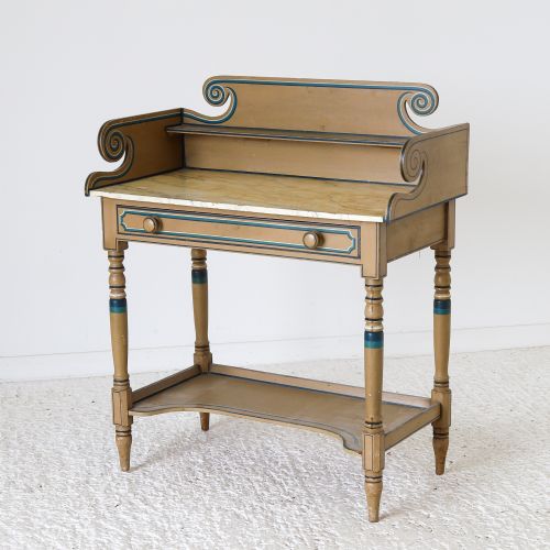REGENCY PAINTED PINE WASHSTAND TABLE ORIGINAL CONDITION - ADDITIONAL PHOTO 10