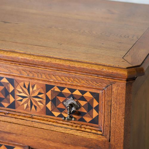 18TH CENTURY FRENCH OAK PARQUETRY MARQUETRY INLAY CUPBOARD CIRCA 1790 - ADDITIONAL PHOTO 6
