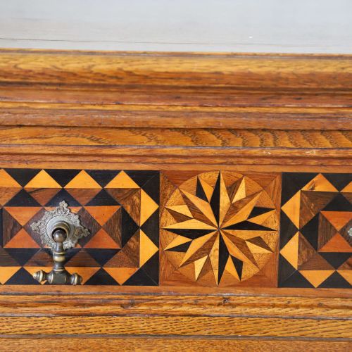 18TH CENTURY FRENCH OAK PARQUETRY MARQUETRY INLAY CUPBOARD CIRCA 1790 - ADDITIONAL PHOTO 7