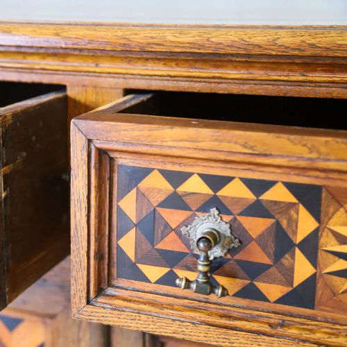 18TH CENTURY FRENCH OAK PARQUETRY MARQUETRY INLAY CUPBOARD CIRCA 1790 - ADDITIONAL PHOTO 8
