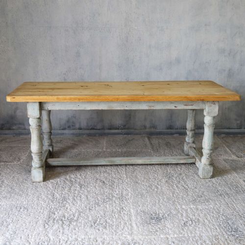 19TH CENTURY PINE FARMHOUSE DINING TABLE - ADDITIONAL PHOTO 1