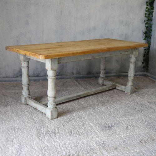 19TH CENTURY PINE FARMHOUSE DINING TABLE - ADDITIONAL PHOTO 2