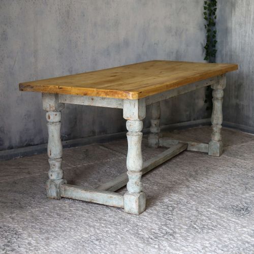19TH CENTURY PINE FARMHOUSE DINING TABLE - ADDITIONAL PHOTO 3