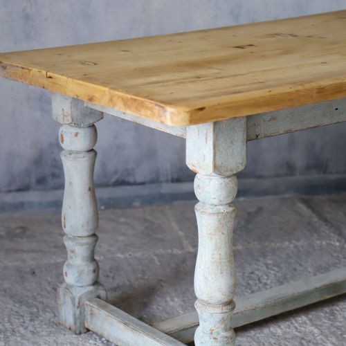 19TH CENTURY PINE FARMHOUSE DINING TABLE - ADDITIONAL PHOTO 7