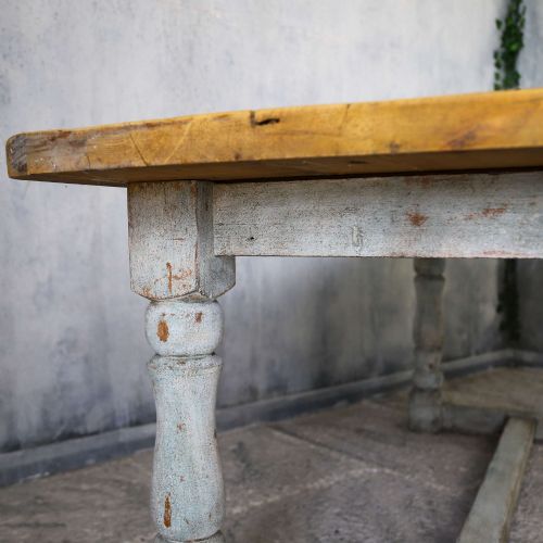 19TH CENTURY PINE FARMHOUSE DINING TABLE - ADDITIONAL PHOTO 10