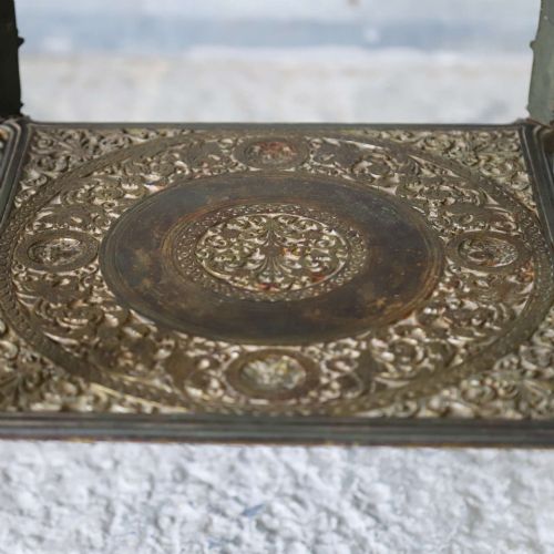 ANTIQUE ORNAMENTAL CAST IRON THREETIER TAGRE WITH FIGURAL DETAILS - ADDITIONAL PHOTO 7
