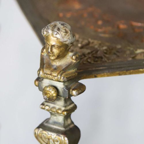 ANTIQUE ORNAMENTAL CAST IRON THREETIER TAGRE WITH FIGURAL DETAILS - ADDITIONAL PHOTO 9