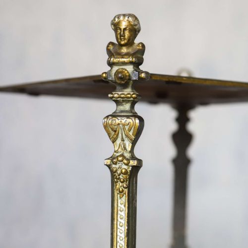 ANTIQUE ORNAMENTAL CAST IRON THREETIER TAGRE WITH FIGURAL DETAILS - ADDITIONAL PHOTO 10