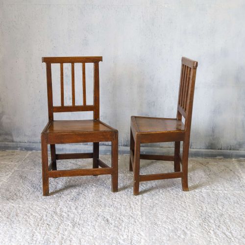 VERY SMART PAIR OF 19TH CENTURY ENGLISH OAK HALL CHAIRS - ADDITIONAL PHOTO 4