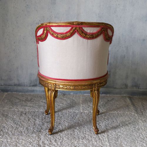 FRENCH 19THCENTURY GILTWOOD SALON CHAIR UPHOLSTERED WITH CANEWORK - ADDITIONAL PHOTO 4