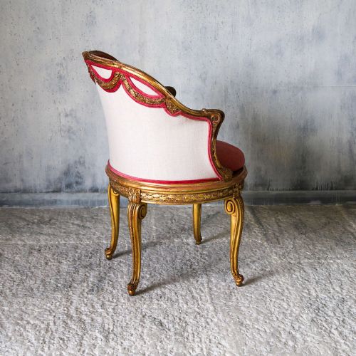 FRENCH 19THCENTURY GILTWOOD SALON CHAIR UPHOLSTERED WITH CANEWORK - ADDITIONAL PHOTO 6