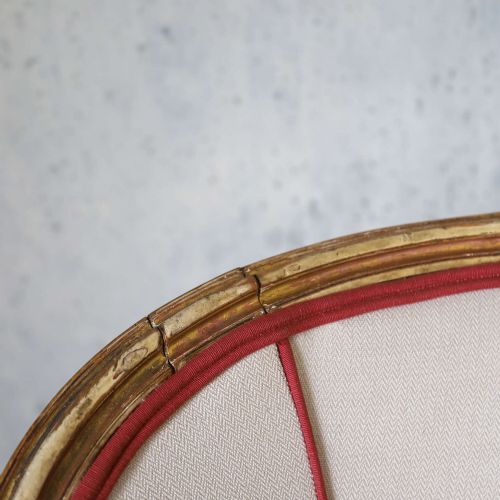 FRENCH 19THCENTURY GILTWOOD SALON CHAIR UPHOLSTERED WITH CANEWORK - ADDITIONAL PHOTO 9