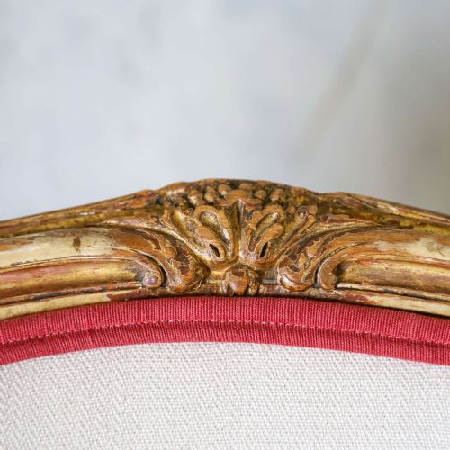 FRENCH 19THCENTURY GILTWOOD SALON CHAIR UPHOLSTERED WITH CANEWORK - ADDITIONAL PHOTO 10