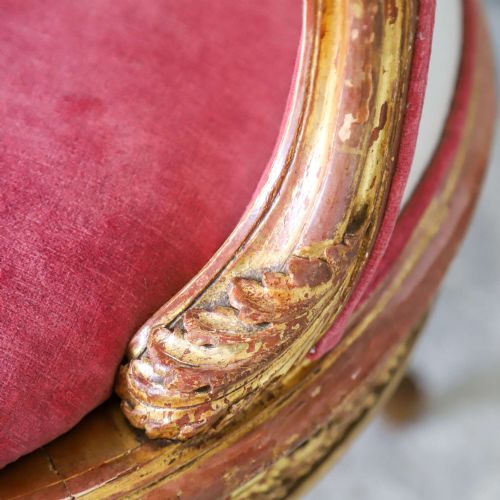FRENCH 19THCENTURY GILTWOOD SALON CHAIR UPHOLSTERED WITH CANEWORK - ADDITIONAL PHOTO 11