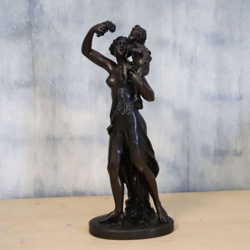 19TH CENTURY BRONZE OF VENUS AND CUPID BY PAUL MILE MACHAULT 18001886 - ADDITIONAL PHOTO 1