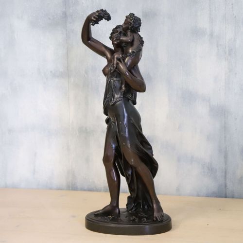 19TH CENTURY BRONZE OF VENUS AND CUPID BY PAUL MILE MACHAULT 18001886 - ADDITIONAL PHOTO 2