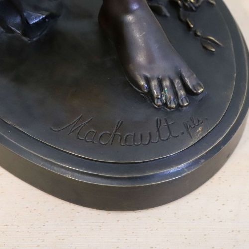 19TH CENTURY BRONZE OF VENUS AND CUPID BY PAUL MILE MACHAULT 18001886 - ADDITIONAL PHOTO 9