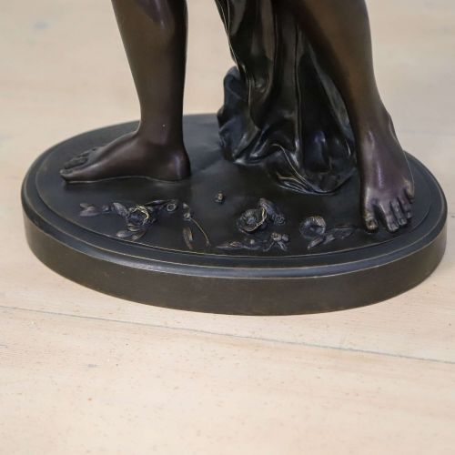 19TH CENTURY BRONZE OF VENUS AND CUPID BY PAUL MILE MACHAULT 18001886 - ADDITIONAL PHOTO 10