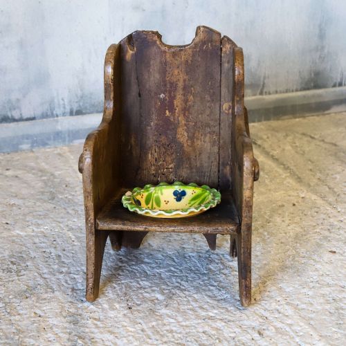18THCENTURY WELSH PAINTED SYCAMORE CHILDS COMMODE CHAIR - ADDITIONAL PHOTO 2
