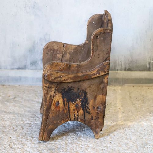 18THCENTURY WELSH PAINTED SYCAMORE CHILDS COMMODE CHAIR - ADDITIONAL PHOTO 7