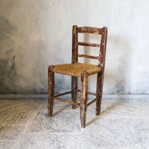 19THCENTURY IRISH SGN ASH CHAIR WITH PLAITED STRAW SEAT - ADDITIONAL PHOTO 2