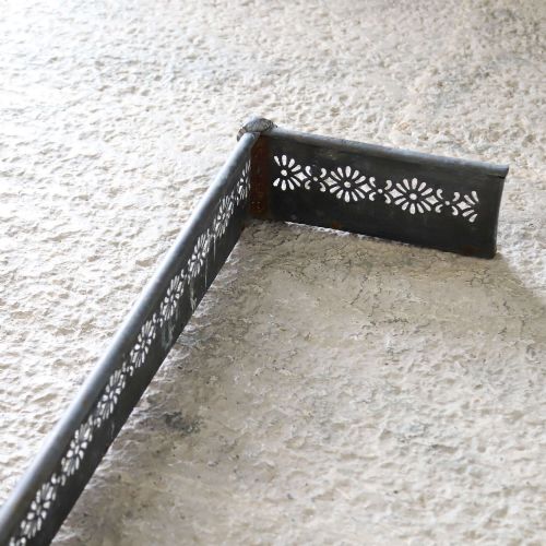ENGLISH BRASS STEEL ART NOUVEAU FIREPLACE FENDER WONDERFULLY PATINATED C1890 - ADDITIONAL PHOTO 8