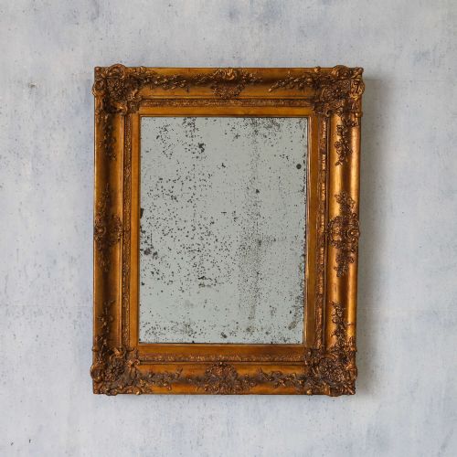 ENGLISH COUNTRY HOUSE OIL GILT MIRROR WITH FOXED PLATE EARLY 19TH CENTURY CIRCA 1830 - ADDITIONAL PHOTO 1