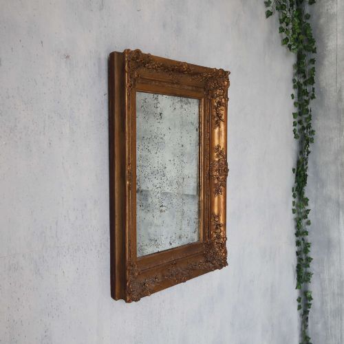 ENGLISH COUNTRY HOUSE OIL GILT MIRROR WITH FOXED PLATE EARLY 19TH CENTURY CIRCA 1830 - ADDITIONAL PHOTO 2