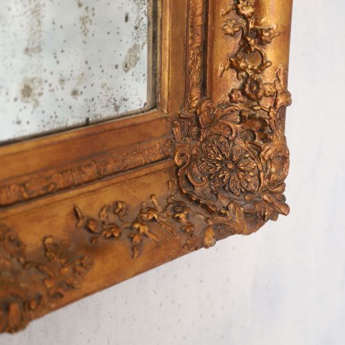 ENGLISH COUNTRY HOUSE OIL GILT MIRROR WITH FOXED PLATE EARLY 19TH CENTURY CIRCA 1830 - ADDITIONAL PHOTO 3