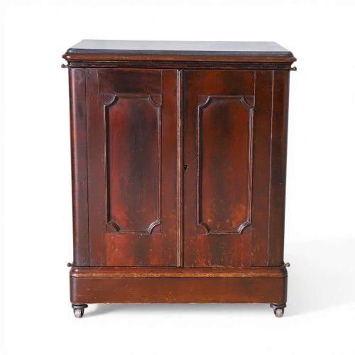 ENGLISH WORKS OFFICE CUPBOARD C1880 WITH DRAWERS CUPBOARD STORAGE HIDDEN REAR DOOR