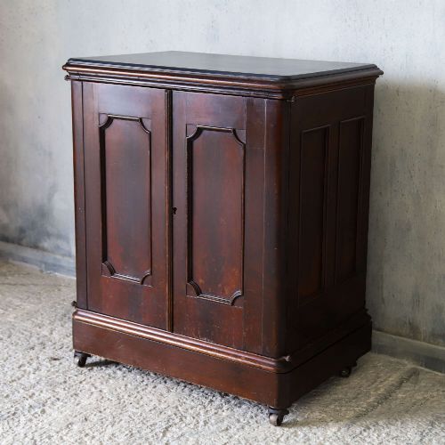 ENGLISH WORKS OFFICE CUPBOARD C1880 WITH DRAWERS CUPBOARD STORAGE HIDDEN REAR DOOR - ADDITIONAL PHOTO 2