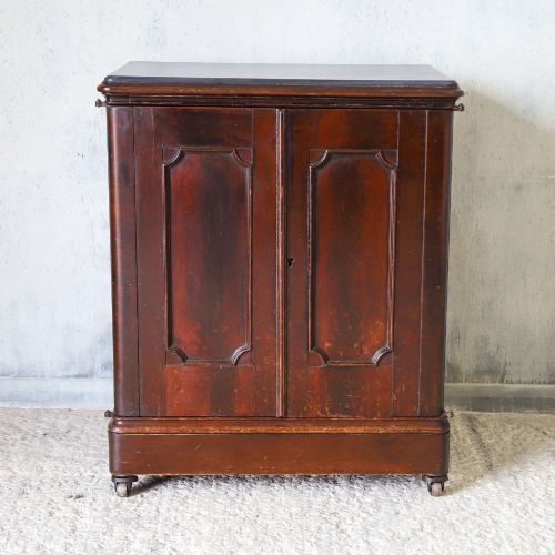 ENGLISH WORKS OFFICE CUPBOARD C1880 WITH DRAWERS CUPBOARD STORAGE HIDDEN REAR DOOR - ADDITIONAL PHOTO 8