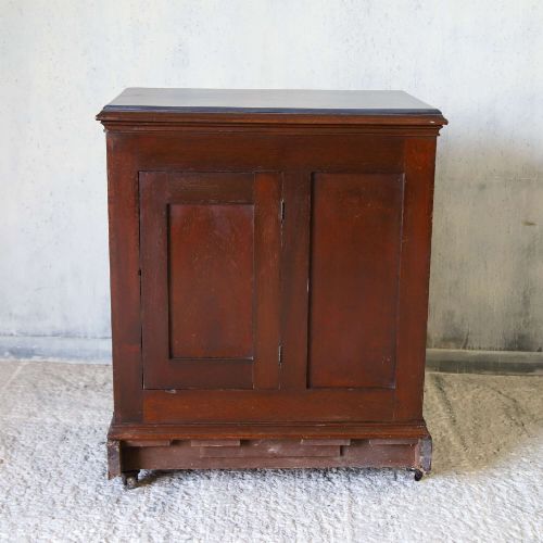 ENGLISH WORKS OFFICE CUPBOARD C1880 WITH DRAWERS CUPBOARD STORAGE HIDDEN REAR DOOR - ADDITIONAL PHOTO 10