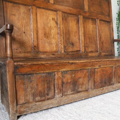 GEORGIAN PANELBACK HIGHBACK SETTLE - ADDITIONAL PHOTO 4